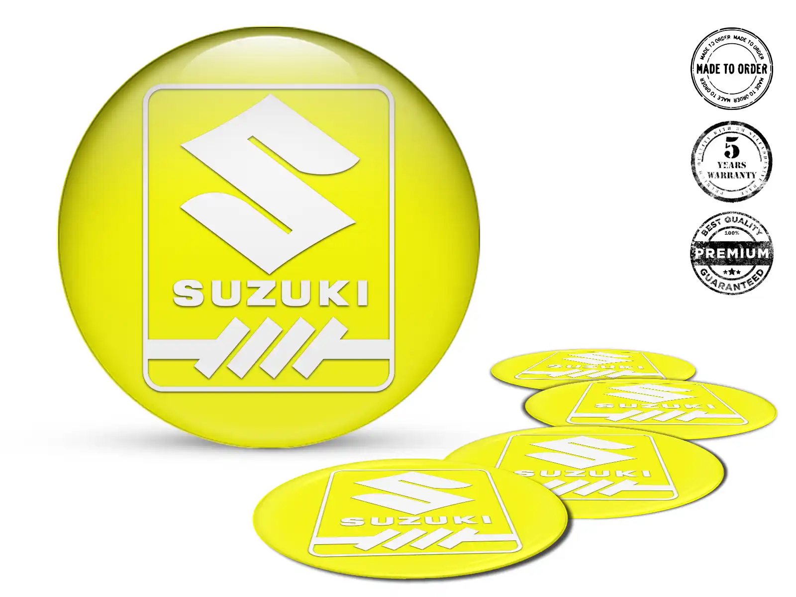 Suzuki Rim Stickers Car Edition Stylish Dome Logos